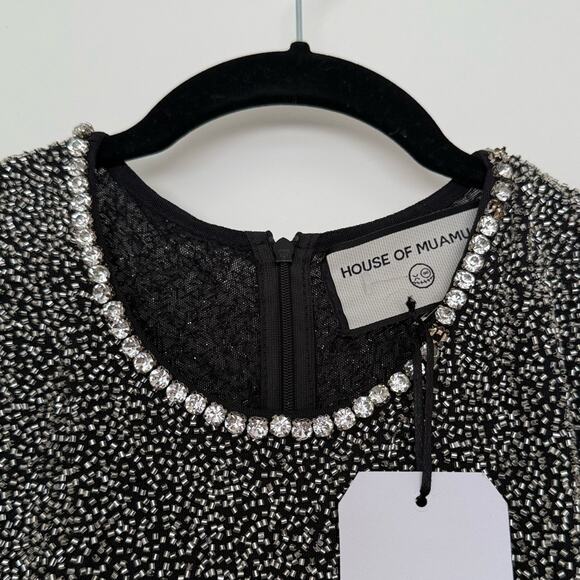 NWT NEW House of Mua Mua Starry Night Sequin Long Sleeve Mini Dress - Picture 4 of 8